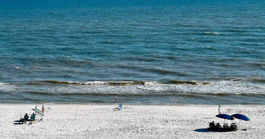 Gulf Shores Beach View From Condo Balcony 2
